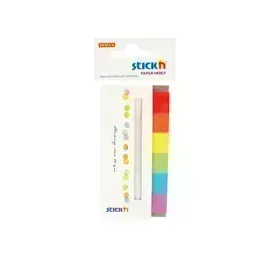Paper Index, 50 mm x 20 mm, Blister x 6 Col. Rainbow, 30 Barras x Color