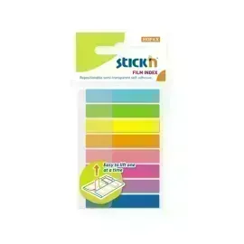 Film Index, 45 mm x 8 mm, Blister x 8 Col. Neon, 20 Barras x Color