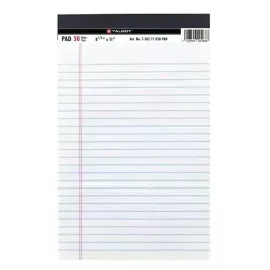 Libreta Rayada, 50 h., Hojas Blancas, 8.5" x 11", 1 Und.