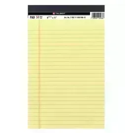 Libreta Rayada, 50 h., Hojas Amarillas, 8.5" x 11", 1 Und.