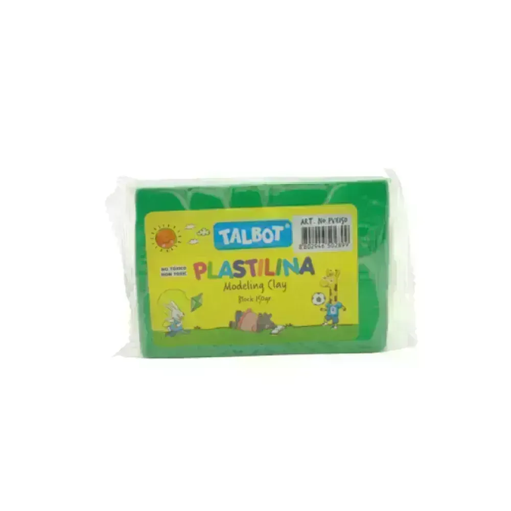 Plastilina, Col. Verde, Block x 150 g.
