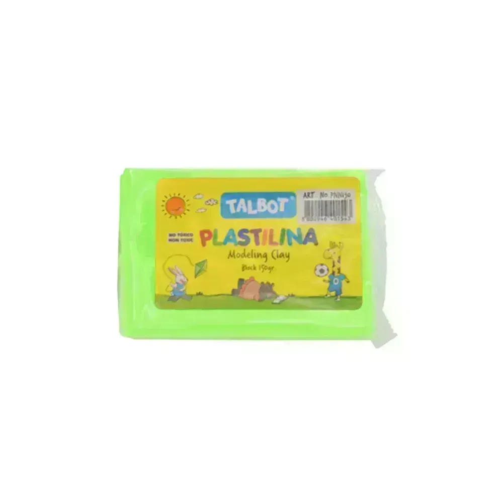 Plastilina, Col. Verde Neón, Block x 130 g.