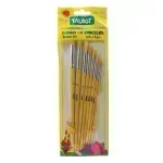 Pinceles, Cerda Redondos, Blister x 8 Unds., Nro. 2, 4, 6, 8, 10, 12, 14, 16