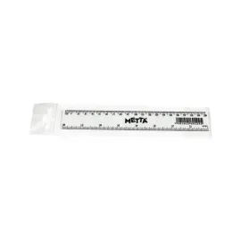 Regla Plástica, Rígida, 20 cm. (cm y pulgadas), Pack x 1 Und.
