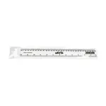 Regla Plástica, Rígida, 30 cm. (cm y pulgadas), Pack x 1 Und.