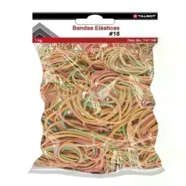 Bandas Elásticas, Nro. 18, Colores, Bolsa x 1 Kg.