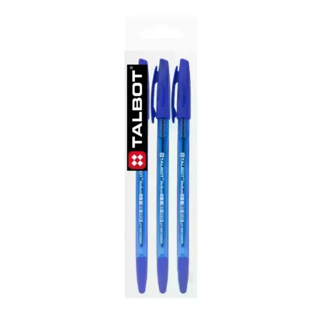 Bolígrafo, Ballpoint Pen, M, Pack x 3 Unds.,  Azul