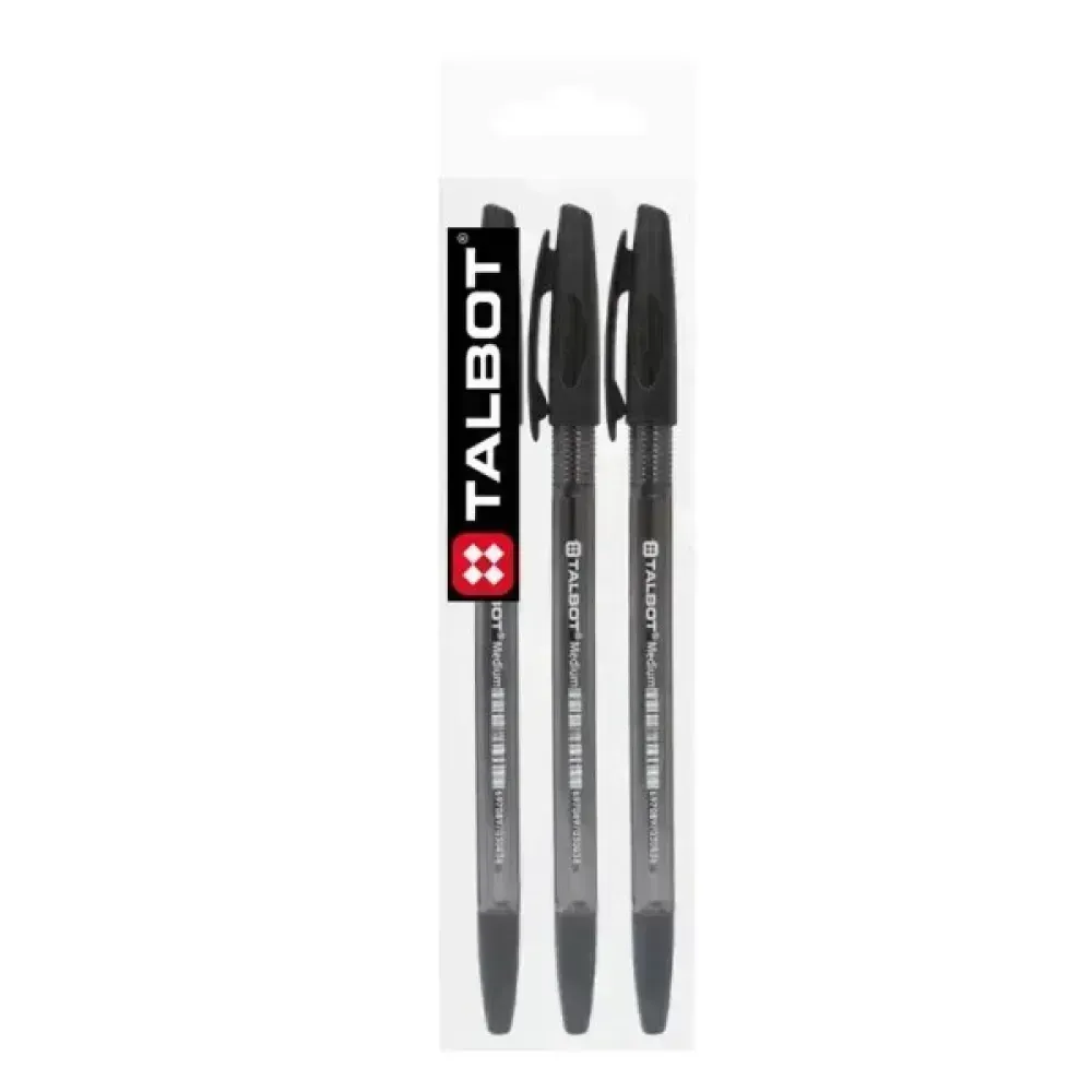 Bolígrafo, Ballpoint Pen, M, Pack x 3 Unds.,  Negro