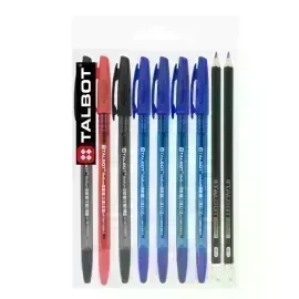 Bolígrafo, Ballpoint Pen, M, Pack x 10 Unds (8 Boligraf + 2 Lápices GRATIS)