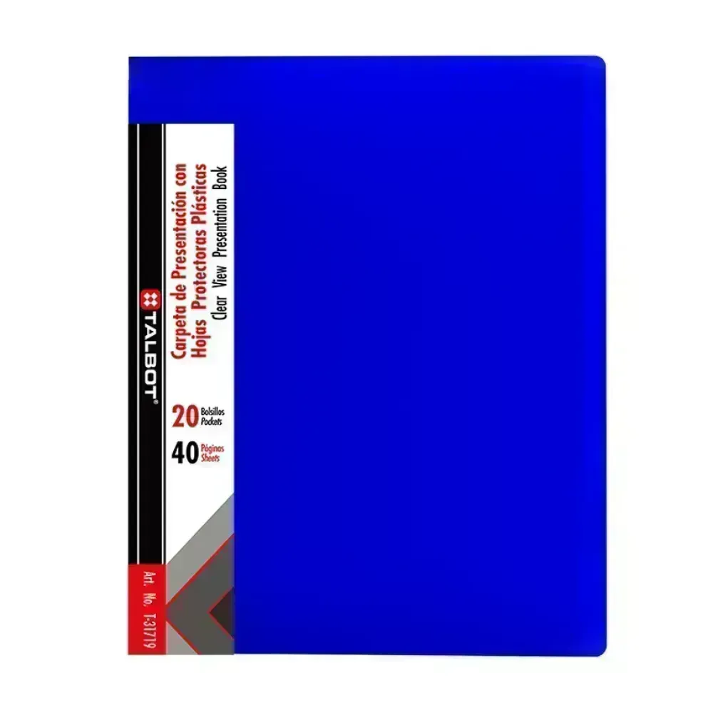 Carpeta de Presentación, 20 hojas, Tam. A4/Carta, 8 1/2" x 11", 1 Und.