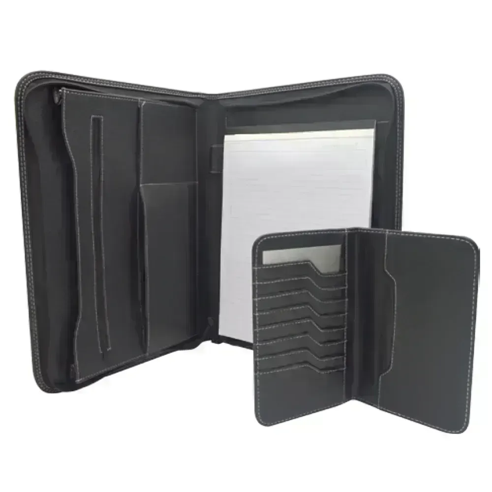 Carpeta Ejecutiva, Tam. 11" x 14", c/Zipper, Col. Negro, 1 Und.