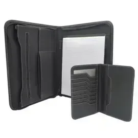 Carpeta Ejecutiva, Tam. 11" x 14", c/Zipper, Col. Negro, 1 Und.