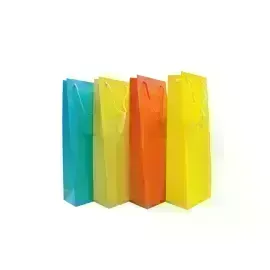 Bolsas de Regalo, Botella, 12.3 cm x 32.6 cm, Colores Lisos, 1 Und.