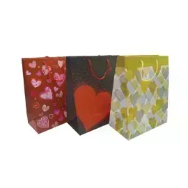 Bolsas de Regalo, Large, 26.2 cm x 32.6 cm, Hearts,  Love, 1 Und.