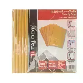 Flip Plástico, Tam. Carta, Naranja, Pack x 6 Unds.