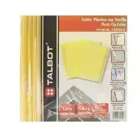 Flip Plástico, Tam. Carta, Amarillo, Pack x 6 Unds.