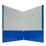 Folder Satinado, con Bolsillos, Tam. Carta, Col. Azul, 1 Und.