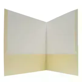 Folder Satinado, con Bolsillos, Tam. Carta, Col. Crema, 1 Und.