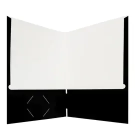 Folder Satinado, con Bolsillos, Tam. Carta, Col. Negro, 1 Und.