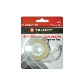 Cinta Adh. Transparente + Dispensador, 19 mm x 33 m, Blister x 1 Und.