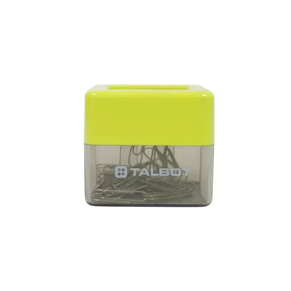 Dispensador de Clips, Magnético, Tipo Cubo, 4 colores, 1 Und.