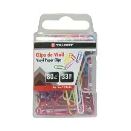 Clips, Vinyl, 33 mm, Caja Plastica x 80 Unds.