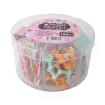 Set, Talbot Colors Pastel, Chinchetas, Ligas y Clips, Caja Plastica Circular, 1 Und