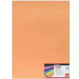 Goma Eva Estándar, Tam. 50 cm x 70 cm, 2 mm, Pack x 10 h. Naranja Claro