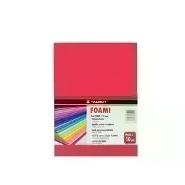 Goma Eva Estándar, Tam. Oficio, 2 mm, Pack x 10 h. Rojo