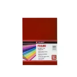 Goma Eva Estándar, Tam. Oficio, 2 mm, Pack x 10 h. Rojo Vino