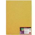 Goma Eva Glitter, Tam. 50 cm x 70 cm, 2 mm, Pack x 10 h. Dorado
