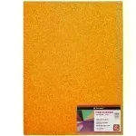 Goma Eva Glitter, Tam. 50 cm x 70 cm, 2 mm, Pack x 10 h. Naranja