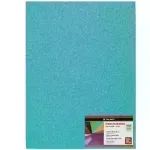 Goma Eva Glitter, Tam. 50 cm x 70 cm, 2 mm, Pack x 10 h. Azul Turquesa