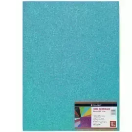 Goma Eva Glitter, Tam. 50 cm x 70 cm, 2 mm, Pack x 10 h. Azul Turquesa