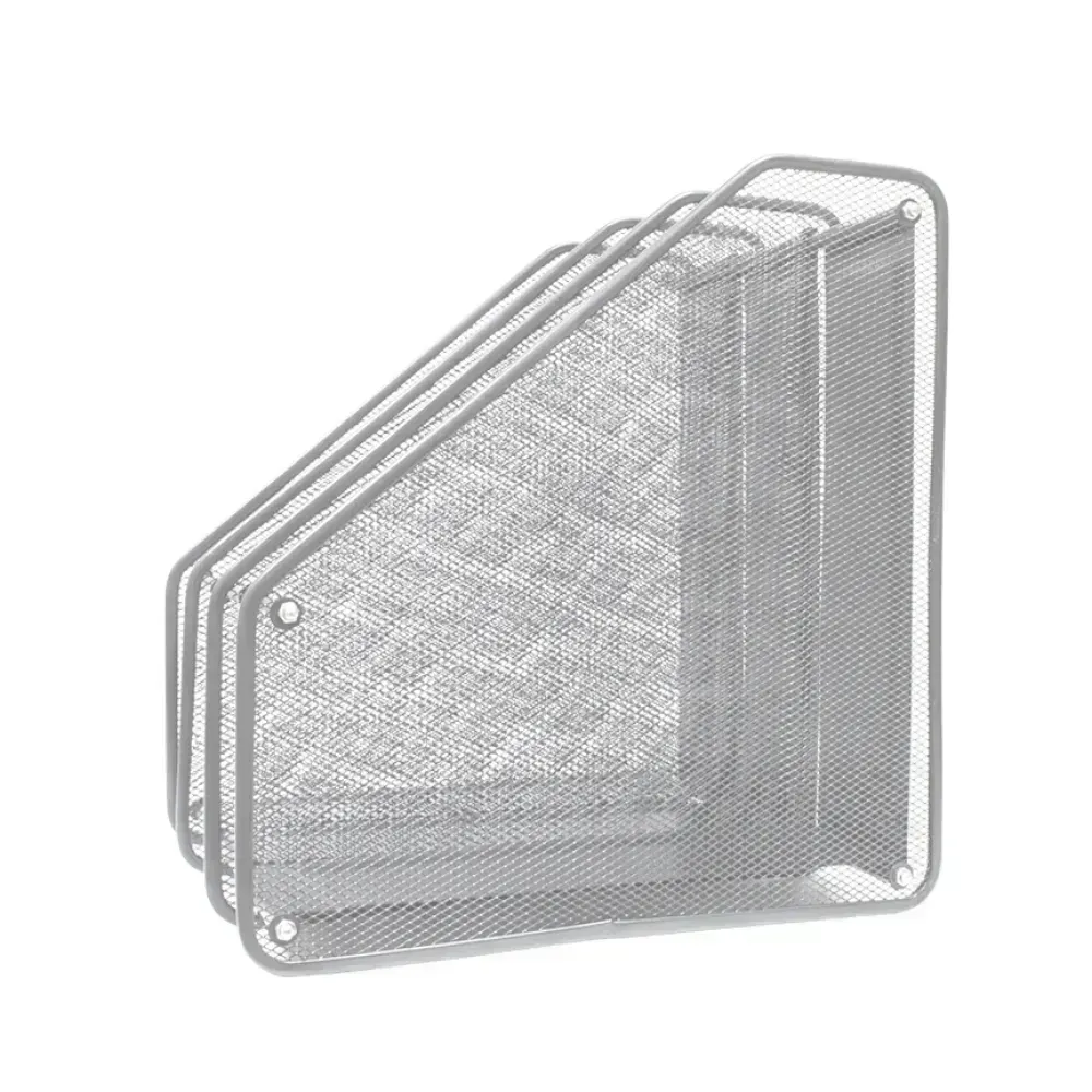 Revistero, Magazine Holder x 3, Plateado, 1 Und.