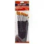 Pinceles, Nylon Planos, Blister x 8 Unds., Nro. 2, 3, 4, 5, 6, 8, 10, 12
