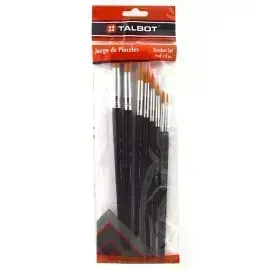 Pinceles, Nylon Redondos, Blister x 8 Unds., Nro. 2, 4, 6, 8, 10, 12, 14, 16