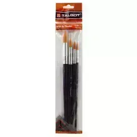 Pinceles, Nylon Redondos, Blister x 4 Unds., Nro. 2, 4, 8, 12