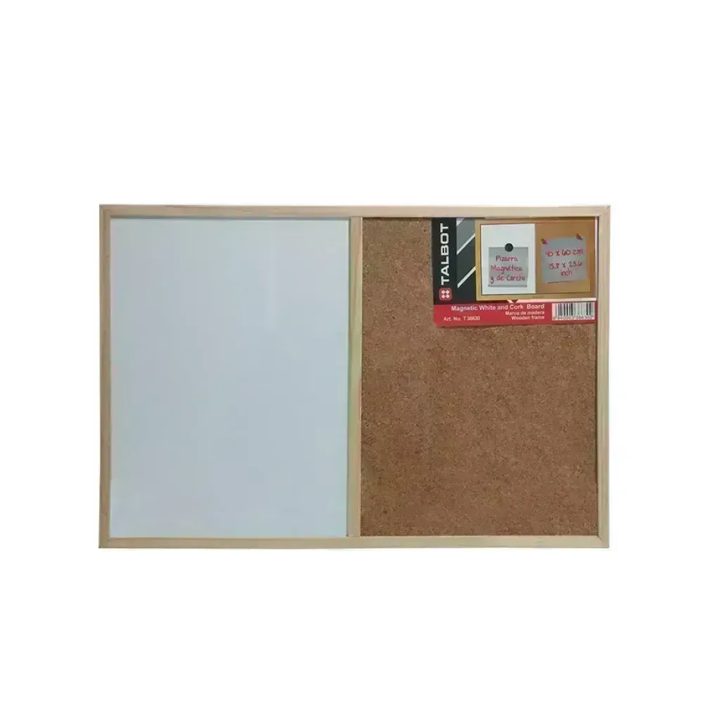Pizarra Blanca y de Corcho, 40 cm x 60 cm (15.7" x 23.6"), 1 Und.