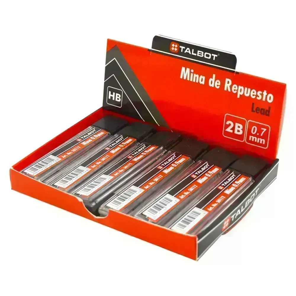Minas, HB, 0.7 mm, Caja x 12 tubos