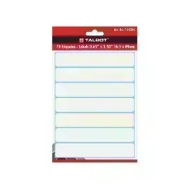 Etiquetas par Folder, Blancas, Tam. 0.65" x 3.50", Pack x 70 Labels