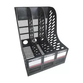 Revistero, Magazine Holder x 3, Negro, Material Plástico, 1 Und