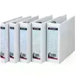 Archivador, 3 Argollas Tipo "D", 1.5", Tam A4, Blanco, 1 Und.