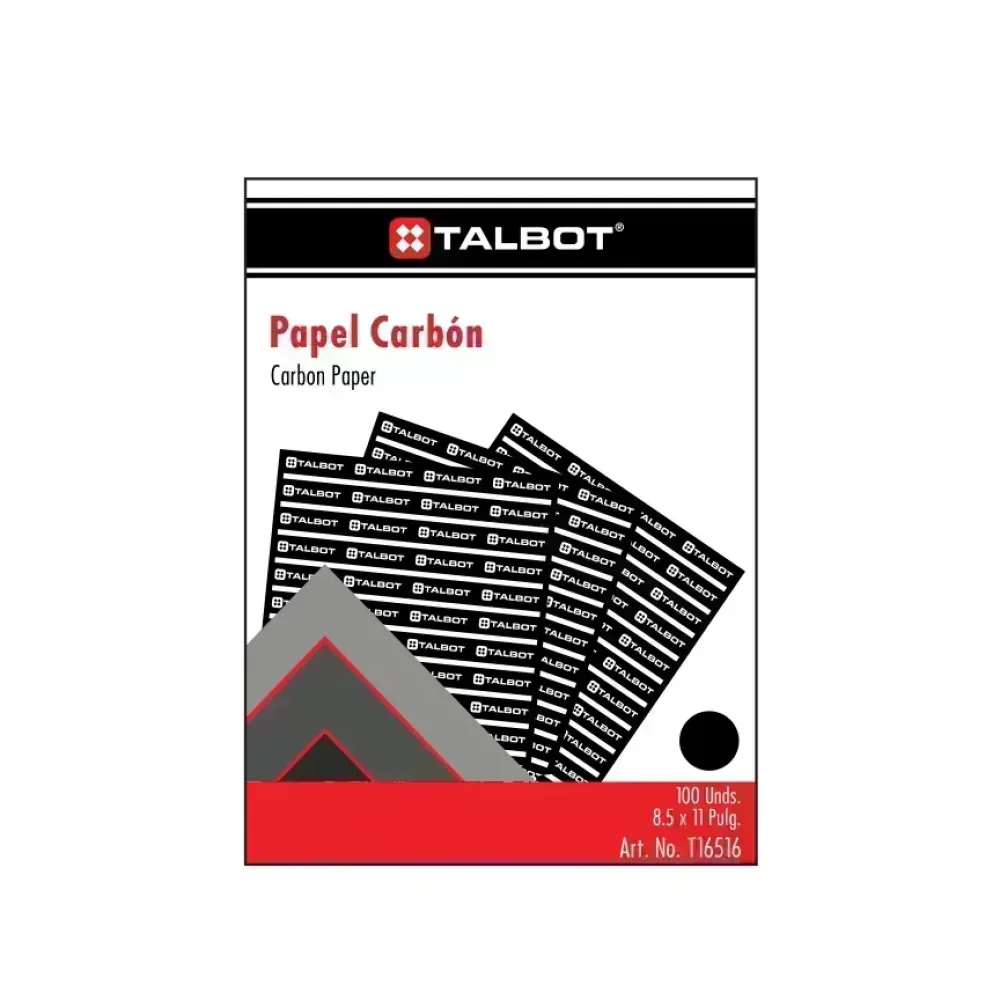 Papel Carbonico, Tam. Carta, Negro, Caja x 100 h. 