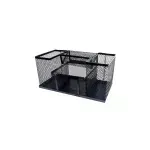 Organizador de Escritorio, Metal, 4 divisiones, Negro. 1 Und