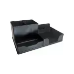 Organizador de Escritorio, Negro, 5 divisiones Mat. Plástico HIPS, 1 Und