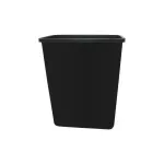 Basurero de Oficina Cuadrado, (Zafacón) Plástico, 29.5 cm Alto x 20.5 cm Ancho x 30 cm Prof., Negro, Unidad. 