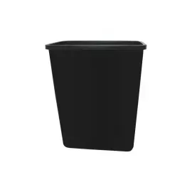 Basurero de Oficina Cuadrado, (Zafacón) Plástico, 29.5 cm Alto x 20.5 cm Ancho x 30 cm Prof., Negro, Unidad. 