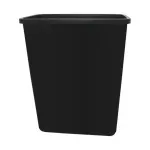 Basurero de Oficina Cuadrado, (Zafacón) Plástico, 37.7 cm Alto x 25 cm Ancho x 39 cm Prof., Negro, Unidad. 