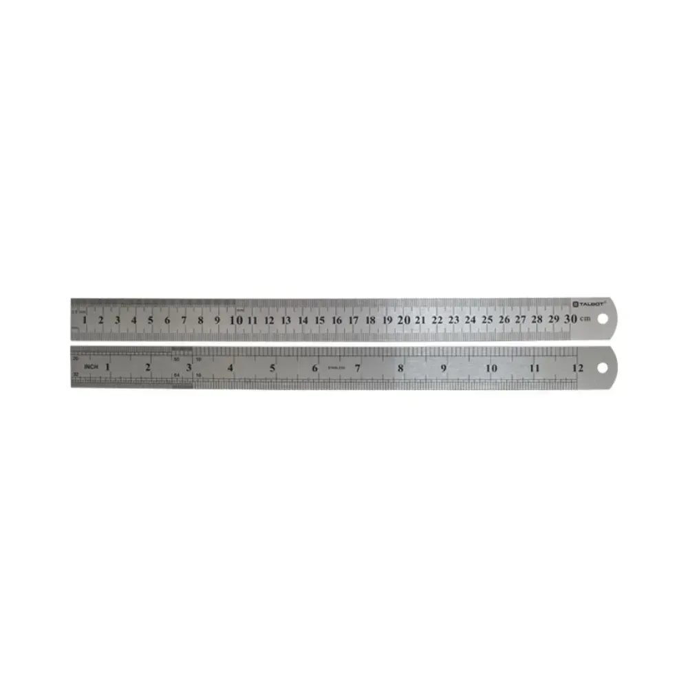 Regla metálica, 30 cm (cm & inch), Versión Alta Calidad, 1 Und